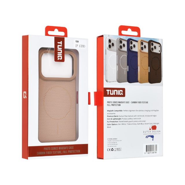iPhone 17 Pro Backcover hoesje - Magsafe - Carbon Fiber - Shockproof - Zwart