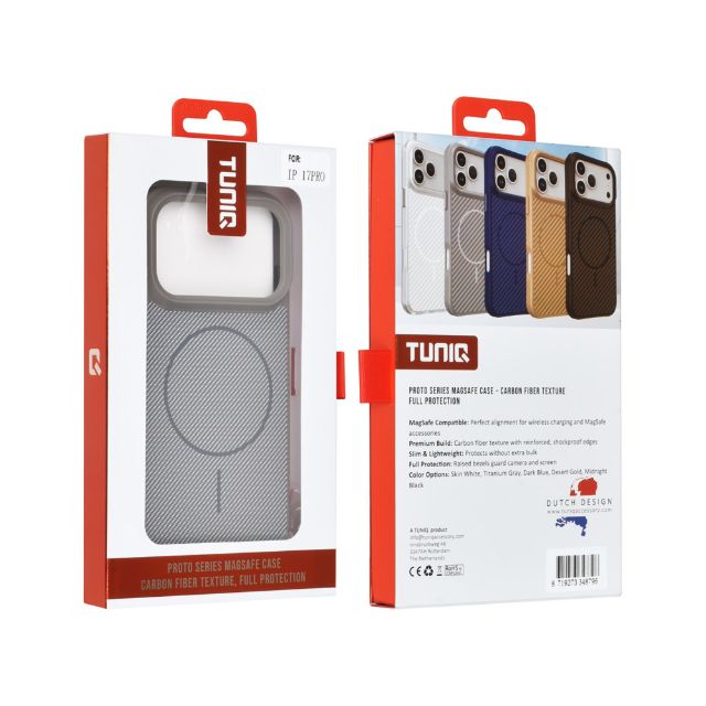 iPhone 17 Pro Backcover hoesje - Magsafe - Carbon Fiber - Shockproof - Zwart
