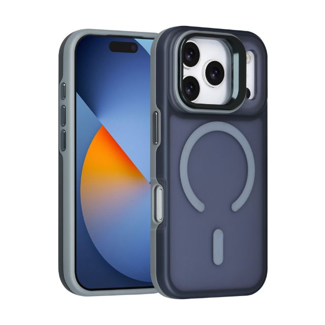 iPhone 17 Pro Backcover hoesje - Magsafe - With Camera Stand - Paars