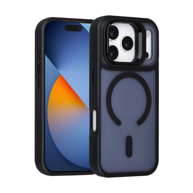 iPhone 17 Pro Backcover hoesje - Magsafe - With Camera Stand - Paars