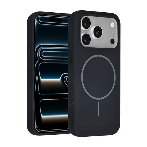 TUNIQ iPhone 18 Pro Backcover hoesje - Silicone With MagSafe - Zwart TUNIQ