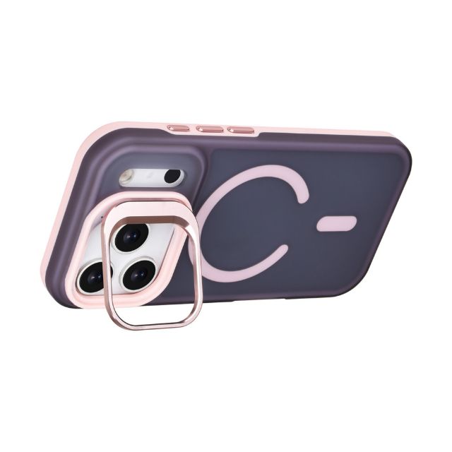 iPhone 17 Pro Backcover hoesje - Magsafe - With Camera Stand - Paars