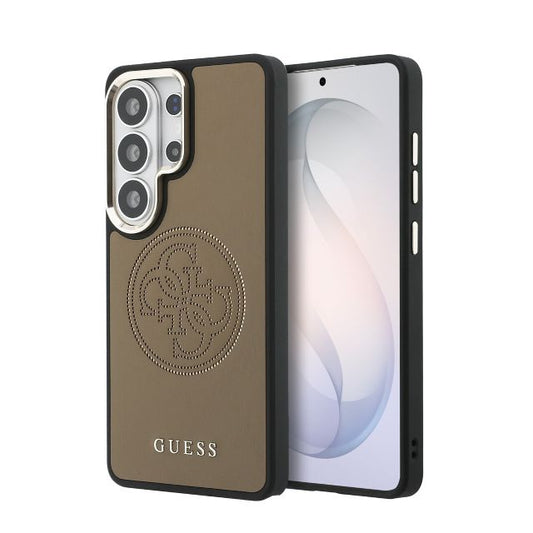 Guess Galaxy S26 Ultra Backcover hoesje - MagSafe - 4G Perforated Logo - Bruin