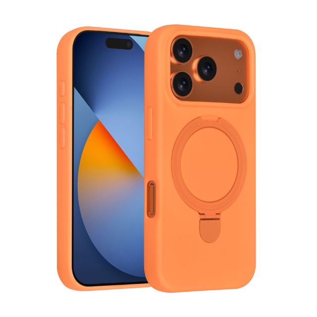 iPhone 17 Pro Backcover hoesje - Magsafe With Ring Stand - Hanger - Tangerine Orange TUNIQ