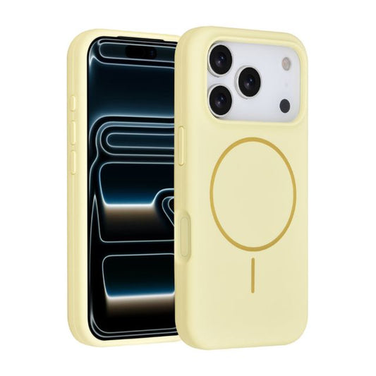 iPhone 17 Pro Backcover hoesje - Magsafe - Full Silicone - Geel