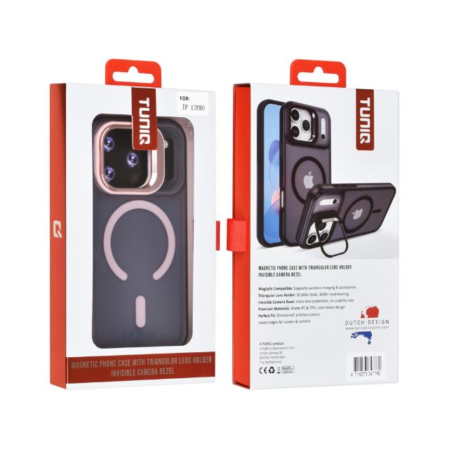 iPhone 17 Pro Backcover hoesje - Magsafe - With Camera Stand - Paars