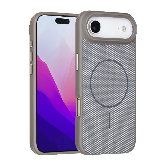 iPhone 17 Air Backcover hoesje - Magsafe - Carbon Fiber - Shockproof - Zwart
