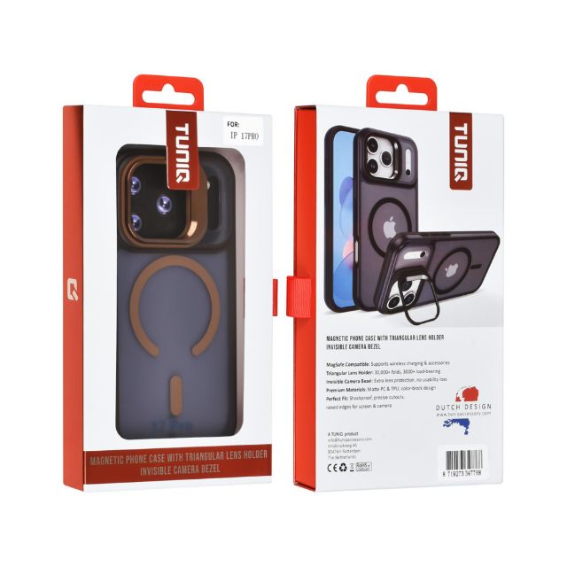 iPhone 17 Pro Backcover hoesje - Magsafe - With Camera Stand - Paars