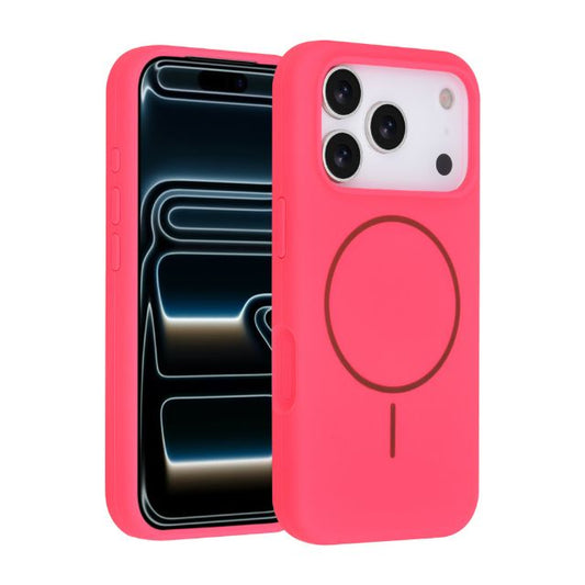 iPhone 17 Pro Backcover hoesje - Magsafe - Full Silicone - Felroze