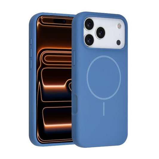 iPhone 17 Pro Max Backcover hoesje - Magsafe - Full Silicone - Blauw