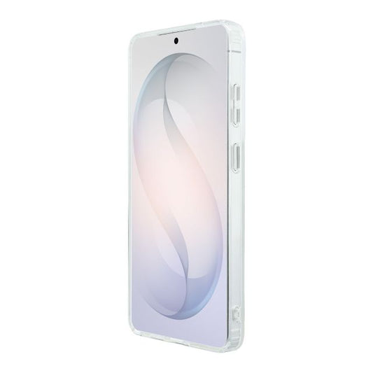 Lacoste Galaxy S26 Ultra Backcover hoesje - MagSafe - Transparent Case With Frosted Finish - Gold Edge - Wit