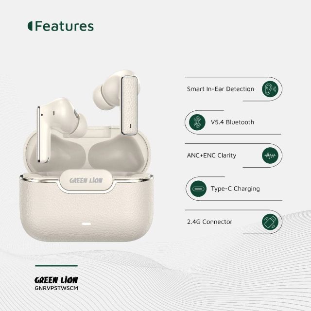 Green Lion River Plus True Wireless Earbuds - Zwart