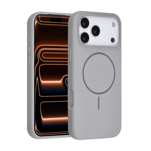 iPhone 17 Pro Max Backcover hoesje - Magsafe - Full Silicone - Grijs
