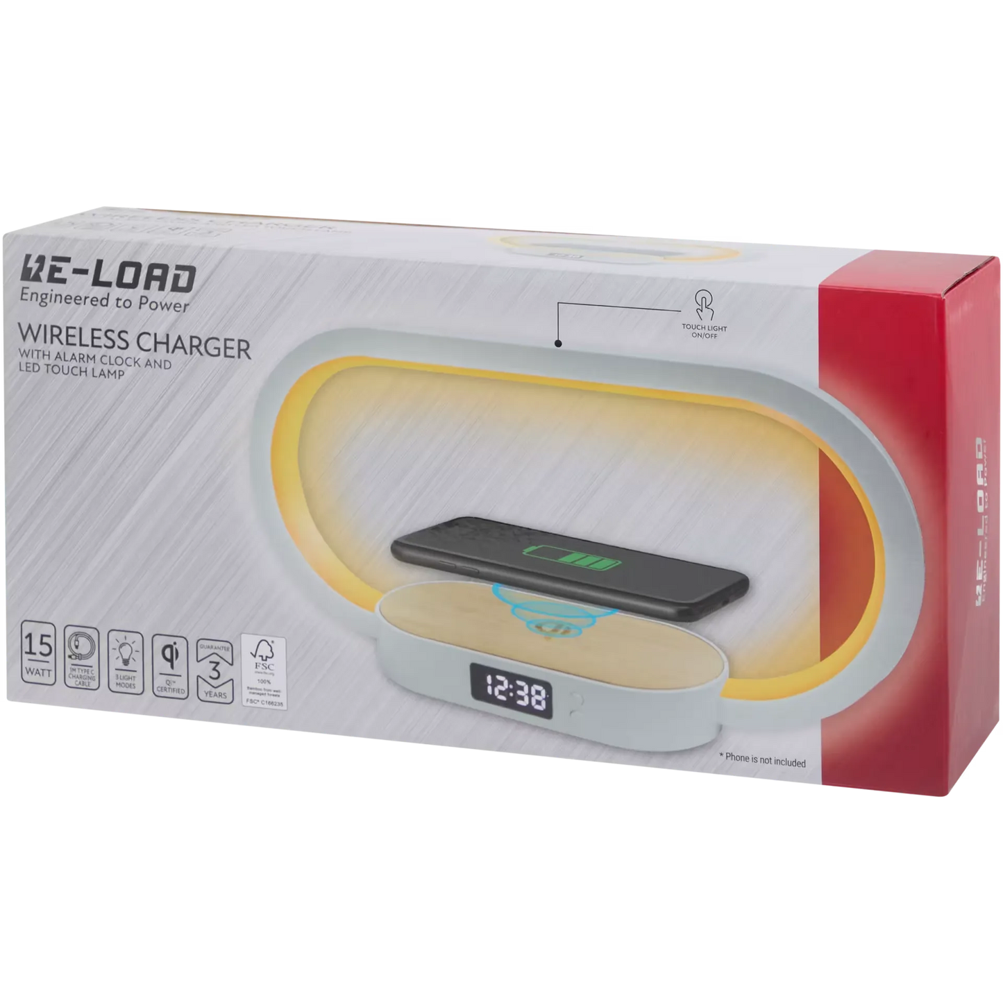 Draadloze oplader + Alarmklok