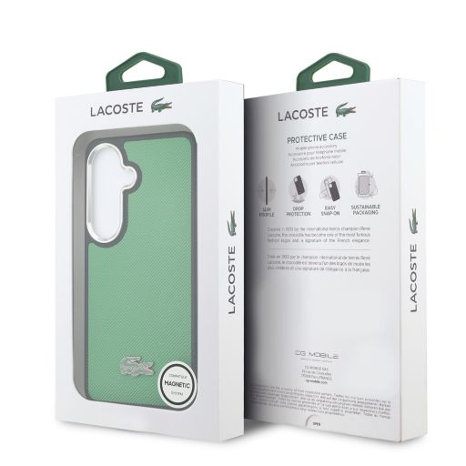 Lacoste Galaxy S26 Plus Backcover hoesje - MagSafe - Iconic Petit Pique Logo - Estragon Green