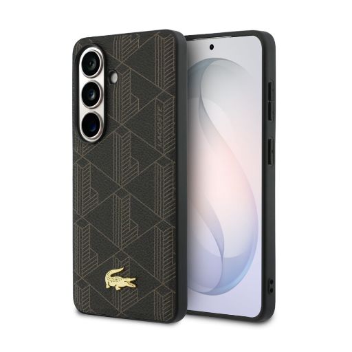 Lacoste Galaxy S26 Plus Backcover hoesje - MagSafe - The Blend Monogram - Bruin