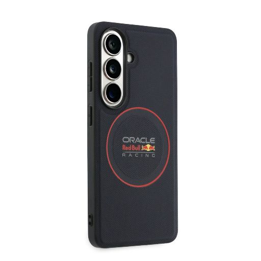 Red Bull Racing Galaxy S26 Plus Backcover hoesje - Magsafe - Meshed PU Leather - Red Ring Logo - Navy