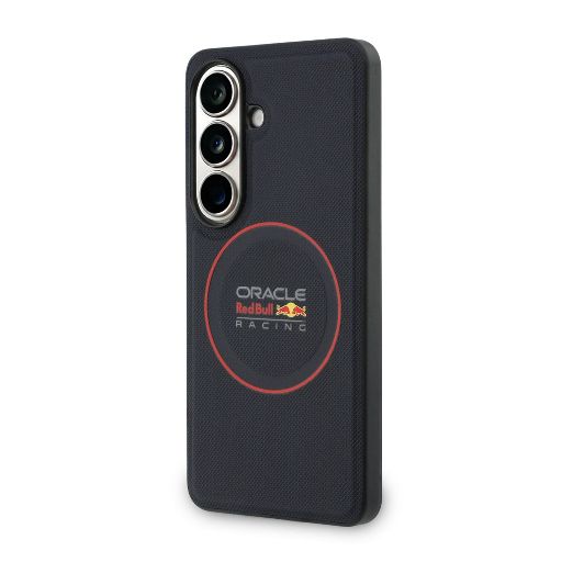 Red Bull Racing Galaxy S26 Plus Backcover hoesje - Magsafe - Meshed PU Leather - Red Ring Logo - Navy