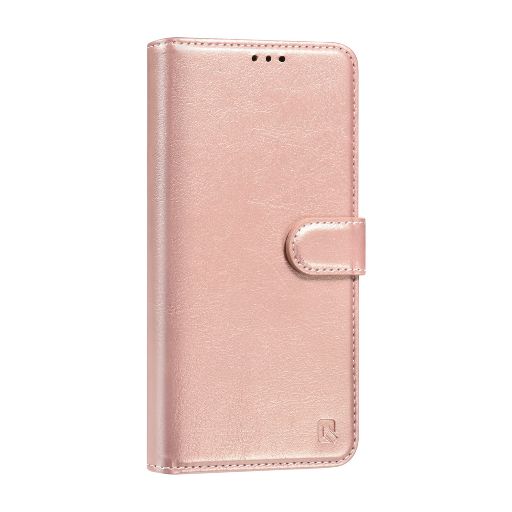 TUNIQ Galaxy S25 Plus Book Case hoesje - Pasjeshouder voor 3 pasjes - Magneetsluiting - Hanger - Rose Gold