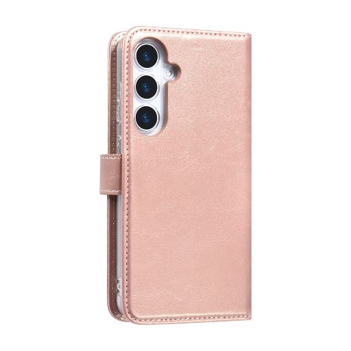 TUNIQ Galaxy S25 Plus Book Case hoesje - Pasjeshouder voor 3 pasjes - Magneetsluiting - Hanger - Rose Gold