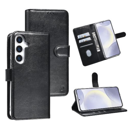 TUNIQ Galaxy S25 Plus Book Case hoesje Pasjeshouder voor 3 pasjes - Hanger - Zwart