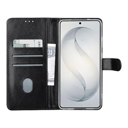 TUNIQ Galaxy S26 Ultra Book Case hoesje - Pasjeshouder voor 3 pasjes - Magneetsluiting - Hanger - Zwart