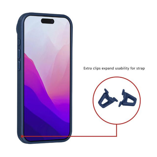 iPhone 17 Air Backcover hoesje - Magsafe - Carbon Fiber - Shockproof - Blauw