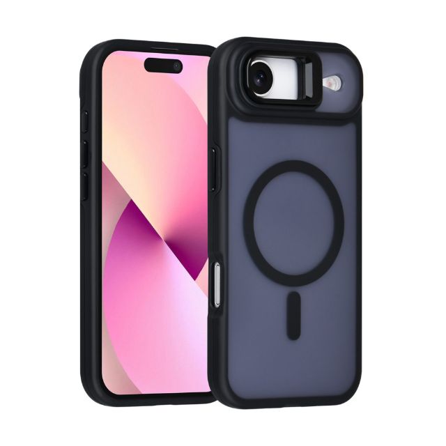 iPhone 17 Air Backcover hoesje - Magsafe - With Camera Stand - Zwart