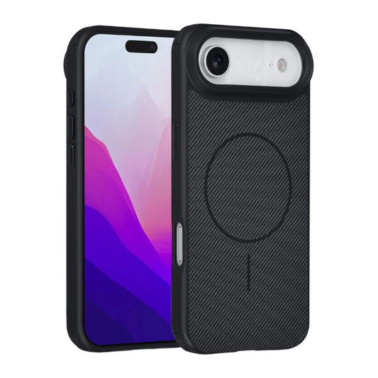 iPhone 17 Air Backcover hoesje - Magsafe - Carbon Fiber - Shockproof - Zwart